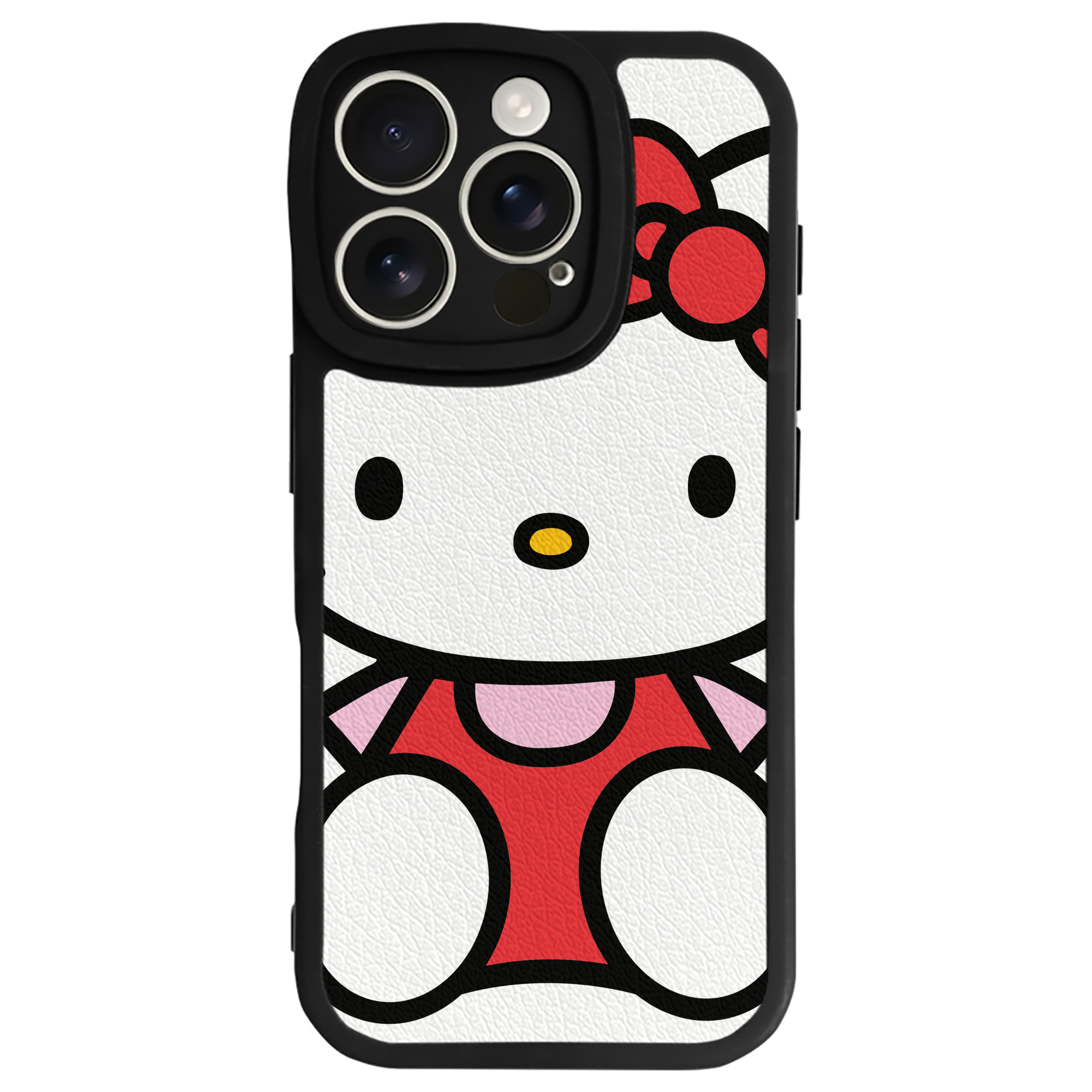 （画像用） Hello Kitty ハローキティ 【iPhone 16シリーズ対応】シリコンスマホケース（レザー調） 材質：シリコン